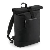 BagBase Recycled Roll-Top Backpack, Black, ONE, Bagbase