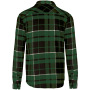 Geruit overshirt met sherpavoering Forest Green / Black Checked S