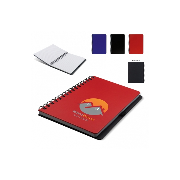 Spiraal notitieboek met gerecycled papier A5 - Rood