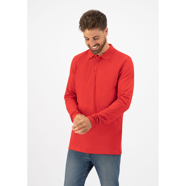 L&S Polo Basic Cot/Elast LS for him
