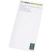 Desk-Mate® 1/3 A4 notesblok genbrugspapir - Hvid - 25 pages