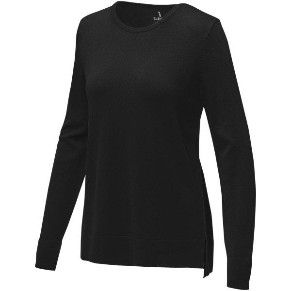 Merrit women's crewneck pullover - Solid black - XL