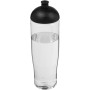 H2O Active® Tempo 700 ml dome lid sport bottle - Transparent/Solid black