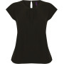 Ladies pleat front blouse Black XS