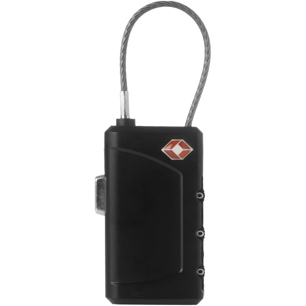 Phoenix TSA luggage tag and lock - Solid black