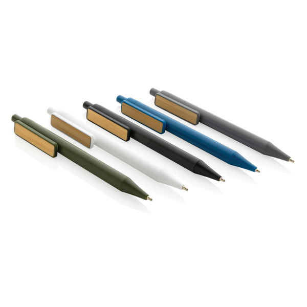 GRS RABS pen met bamboe clip, blauw