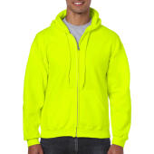 Heavy Blend Adult Full Zip Hooded Sweat - Safety Green - 3XL