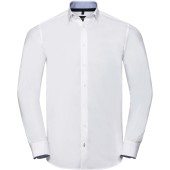 Long sleeve Ultimate Stretch shirt White / Oxford Blue / Bright Navy S