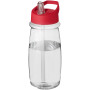 H2O Active® Pulse 600 ml spout lid sport bottle - Transparent/Red