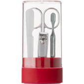 ABS container met manicure set rood