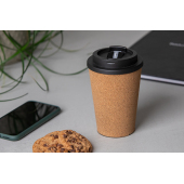 Koffiebeker gemaakt van mais en kurk Koffiebeker gemaakt van mais en kurk