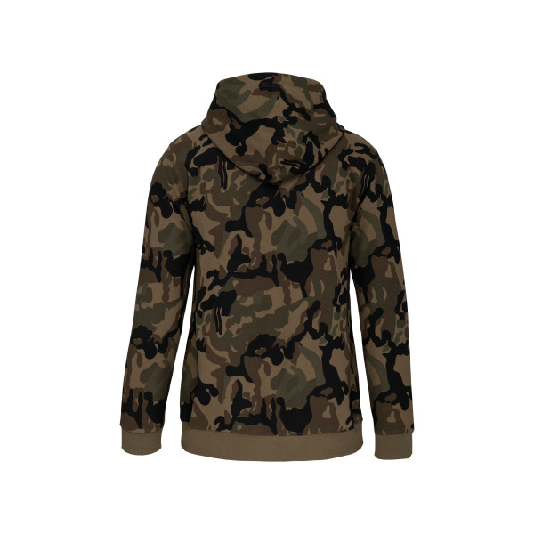 Herensweater met capuchon Olive Camouflage M