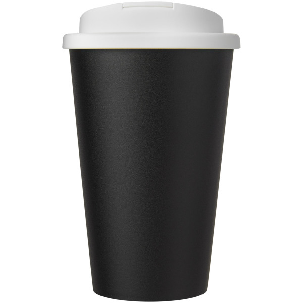 Americano® Eco 350 ml recycled tumbler with spill-proof lid - White/Solid black