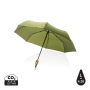 21" Impact AWARE™ RPET 190T bamboo auto open/dicht paraplu, groen