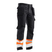 2277 Hi-vis trousers hp zwart/oranje D120