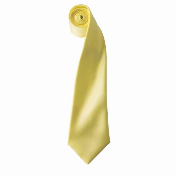 'Colours' Satin Tie, Lemon, ONE, Premier