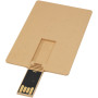 Rechthoekige afbreekbare creditcard USB - Kraft bruin - 1GB