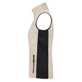 Ladies' Workwear Fleece Vest - STRONG - - stone/black - 4XL