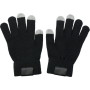 Polyester handschoenen Elena zwart