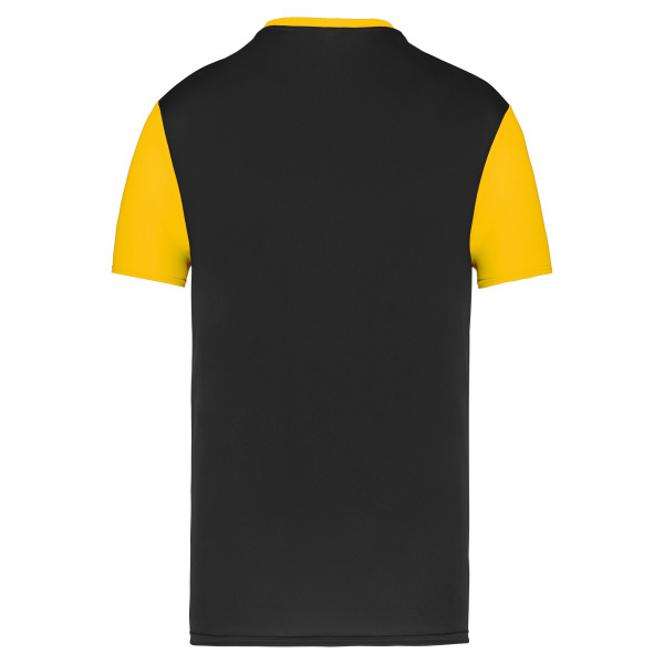Tweekleurige jersey met korte mouwen voor kinderen Black / Sporty Yellow 12/14 jaar