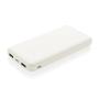 High density 10.000 mAh zakformaat powerbank, wit