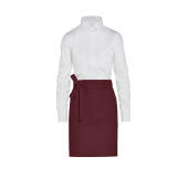 BRUSSELS - Short Recycled Bistro Apron with Pocket - Burgundy - One Size