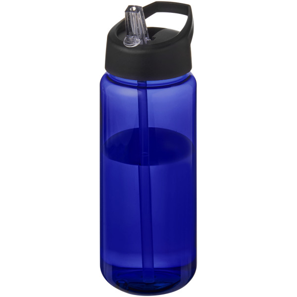 H2O Active® Octave Tritan™ 600 ml spout lid sport bottle - Blue/Solid black