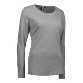 Interlock T-shirt | long-sleeved | women - Grey melange, S