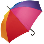 Sarah 23" vindsäkert paraply, öppnas automatiskt - Regnbågsfärgad