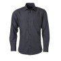 Men's Shirt Longsleeve Poplin - carbon - 4XL