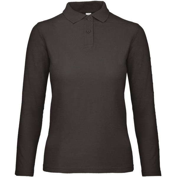 ID.001 Ladies' long-sleeve polo shirt Black 3XL