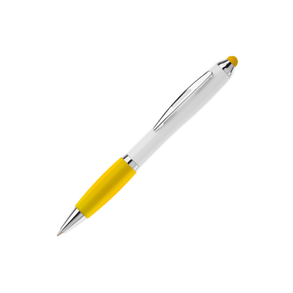 Balpen Hawaï stylus hardcolour - Wit / Geel