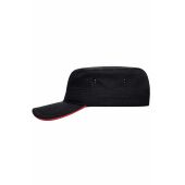 MB6555 Military Sandwich Cap - black/red - one size