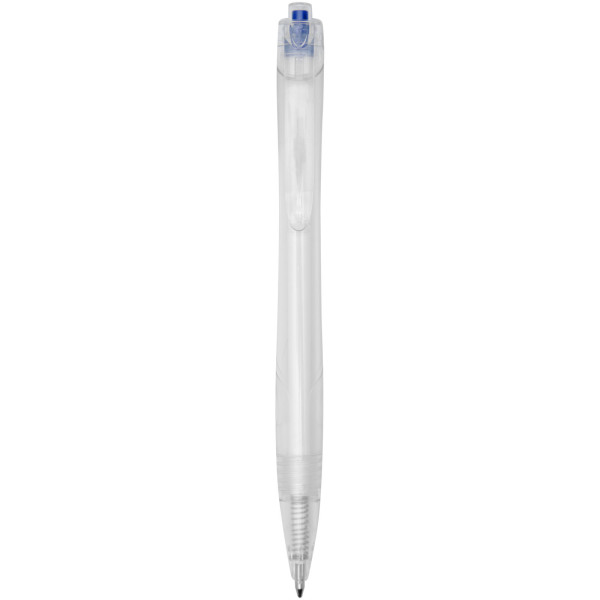 Honua recycled PET ballpoint pen - Royal blue/Transparent clear