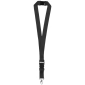 Yogi lanyard detachable buckle break-away closure - Solid black