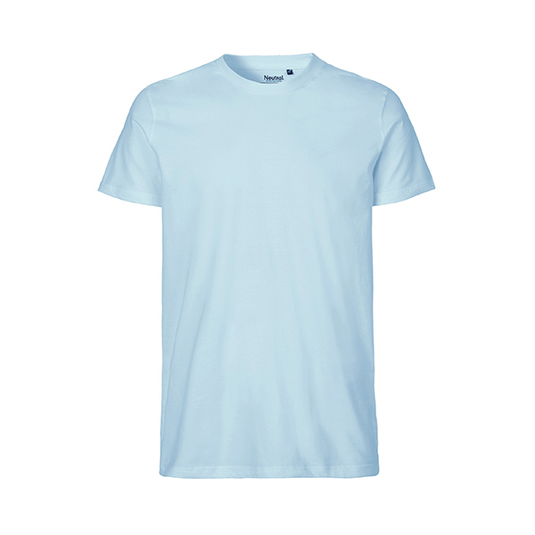 Neutral mens fitted t-shirt-Light-Blue-XXL