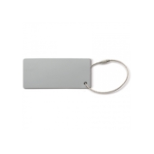 Aluminum luggage tag rectangle - Silver