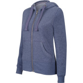 Damessweater met rits en capuchon polykatoen Damessweater met rits en capuchon polykatoen