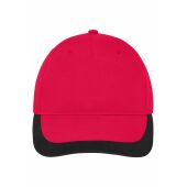 MB6245 5 Panel Sports Cap - red/black - one size