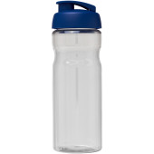 H2O Active® Base 650 ml sportfles met flipcapdeksel - Transparant/Blauw