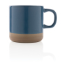 Glazed ceramic mug, blue