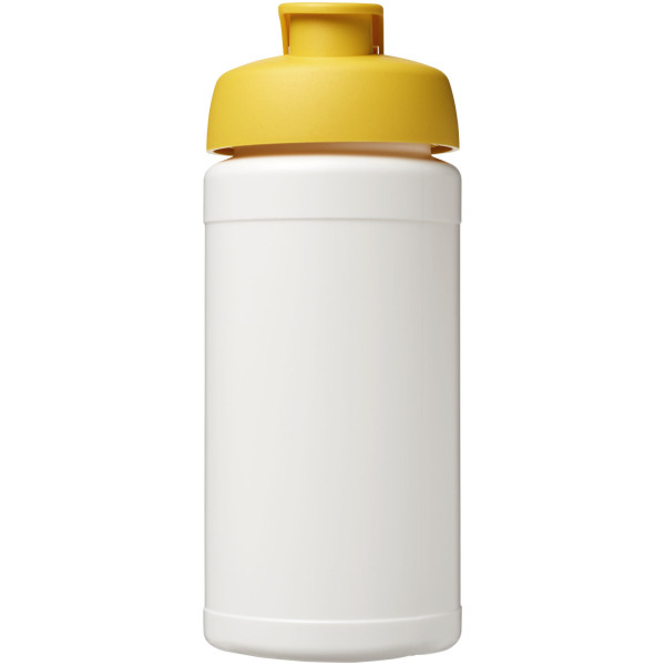 Baseline® Plus 500 ml flip lid sport bottle - White/Yellow