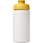 Baseline® Plus 500 ml flip lid sport bottle - White/Yellow