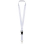 Bucks lanyard in kleur (dubbelzijdig) - Wit - 10mm