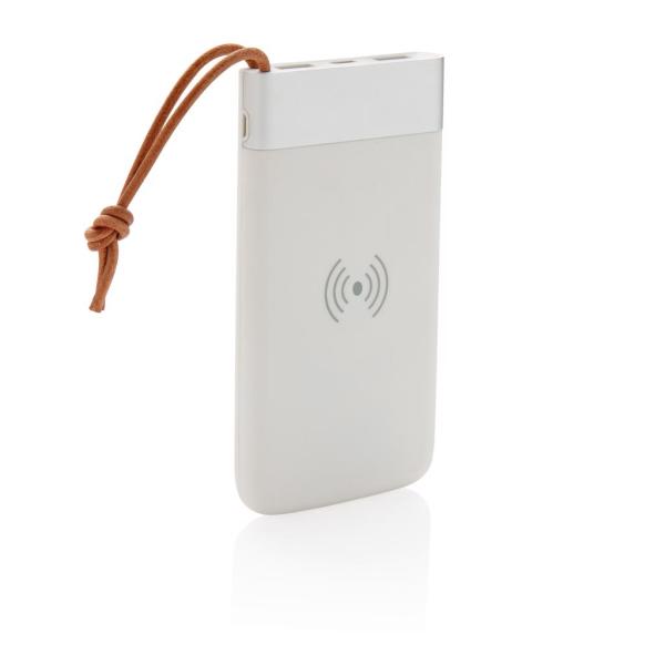 Aria 8.000 mAh 5W wireless charging powerbank, white