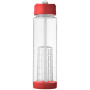 Tuttifrutti  740 ml Tritan™ infuser drinkfles - Transparant/Rood