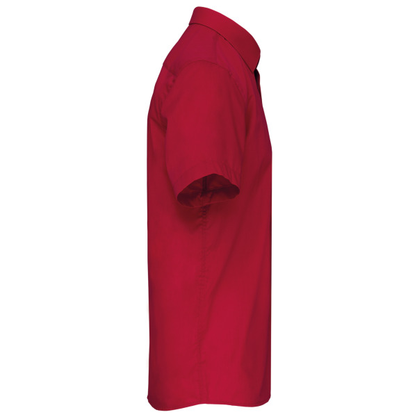 Overhemd in onderhoudsvriendelijk polykatoen-popeline korte mouwen heren Classic Red XXL