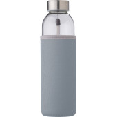 Glazen fles (500 ml) grijs