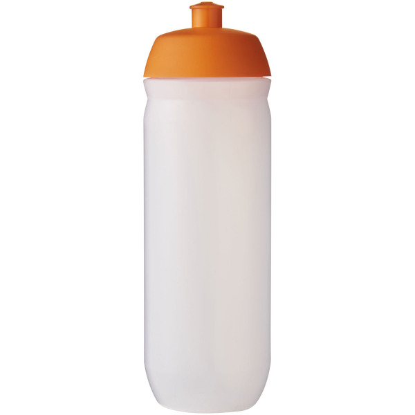 HydroFlex™ Clear 750 ml squeezy sport bottle - Orange/Frosted clear