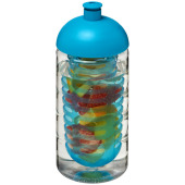H2O Active® Bop 500 ml bidon en infuser met koepeldeksel - Transparant/Aqua blauw